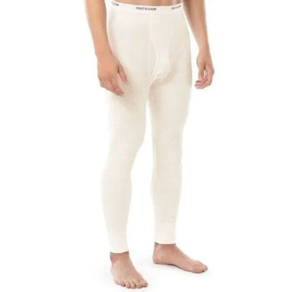 NWT Fruit of the Loom Mens Thermal Bottom Dual Defense Waffle Knit Pants Size XL - Picture 1 of 14